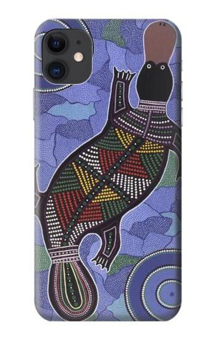 W3387 Platypus Australian Aboriginal Art Hard Case and Leather Flip Case For iPhone 11