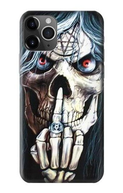 W0222 Skull Pentagram Hard Case and Leather Flip Case For iPhone 11 Pro