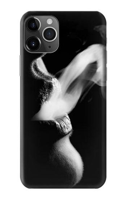 W0917 Sexy Lip Girl Smoking Hard Case and Leather Flip Case For iPhone 11 Pro