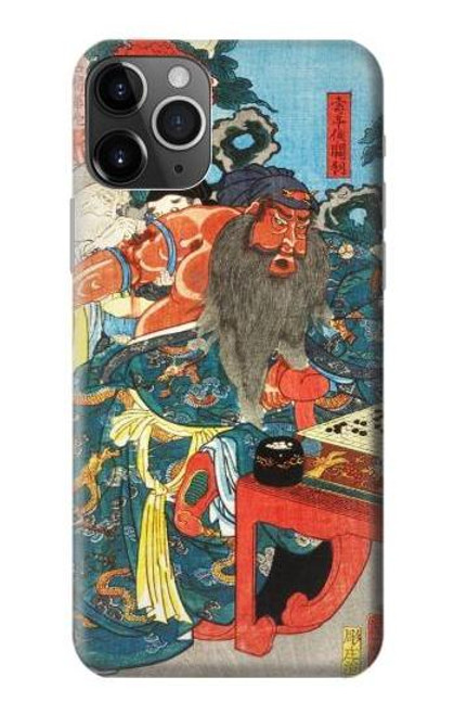 W1826 Utagawa Kuniyoshi Guan Yu Hard Case and Leather Flip Case For iPhone 11 Pro