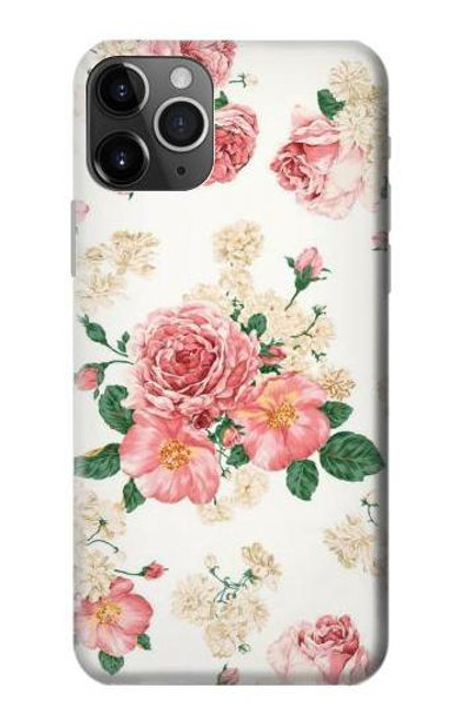 W1859 Rose Pattern Hard Case and Leather Flip Case For iPhone 11 Pro