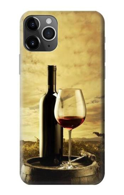 W2042 A Grape Vineyard Grapes Bottle Red Wine Hard Case and Leather Flip Case For iPhone 11 Pro