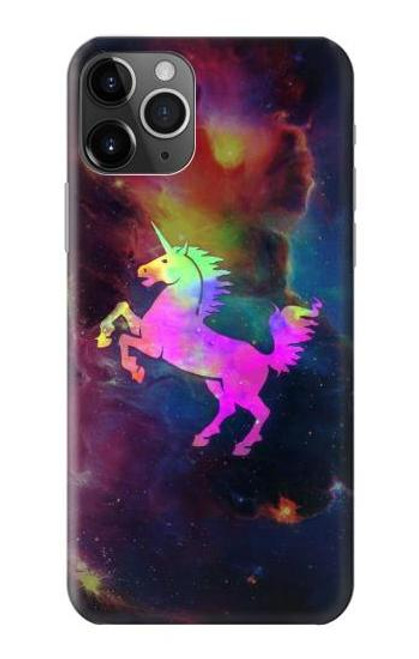 W2486 Rainbow Unicorn Nebula Space Hard Case and Leather Flip Case For iPhone 11 Pro