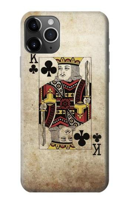 W2528 Poker King Card Hard Case and Leather Flip Case For iPhone 11 Pro