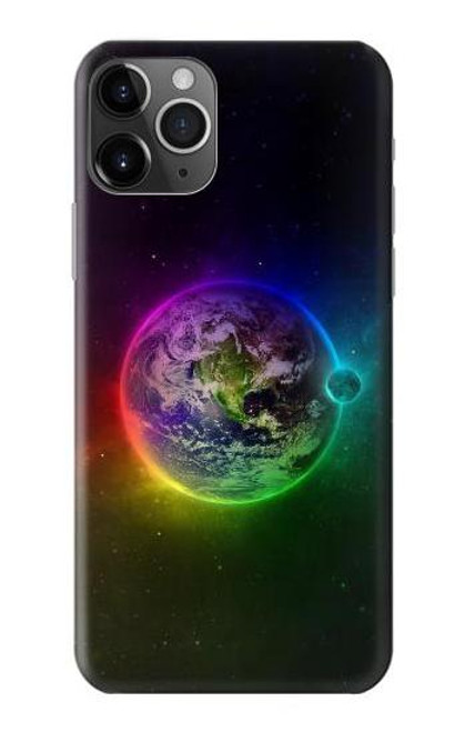 W2570 Colorful Planet Hard Case and Leather Flip Case For iPhone 11 Pro