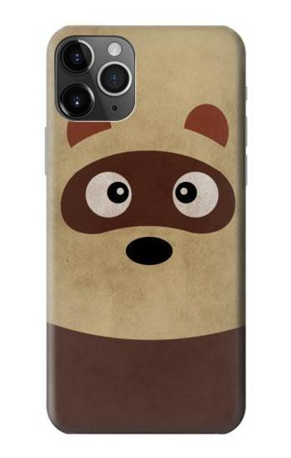 W2825 Cute Cartoon Raccoon Hard Case and Leather Flip Case For iPhone 11 Pro