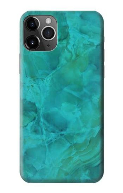 W3147 Aqua Marble Stone Hard Case and Leather Flip Case For iPhone 11 Pro