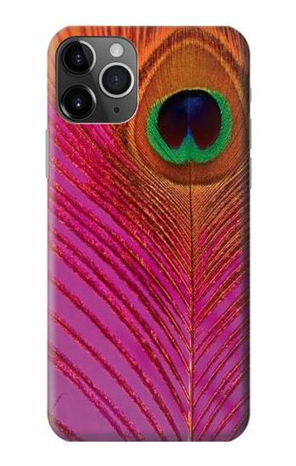 W3201 Pink Peacock Feather Hard Case and Leather Flip Case For iPhone 11 Pro