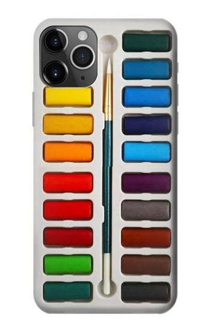 W3243 Watercolor Paint Set Hard Case and Leather Flip Case For iPhone 11 Pro