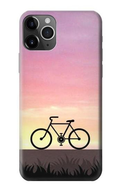 W3252 Bicycle Sunset Hard Case and Leather Flip Case For iPhone 11 Pro