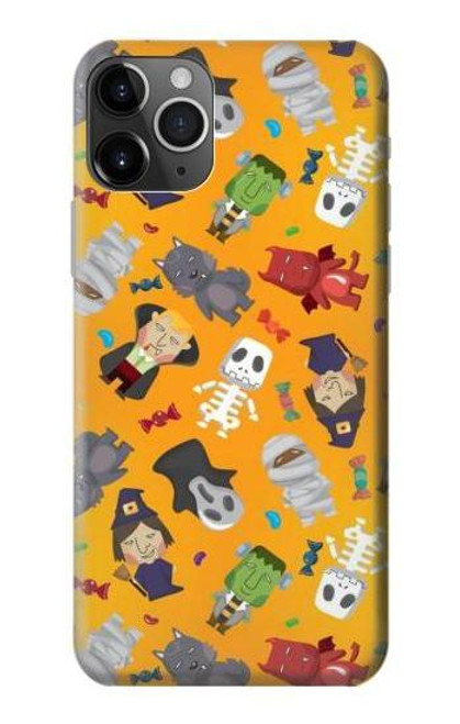 W3275 Cute Halloween Cartoon Pattern Hard Case and Leather Flip Case For iPhone 11 Pro