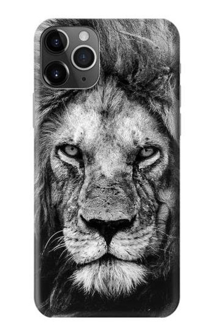 W3372 Lion Face Hard Case and Leather Flip Case For iPhone 11 Pro