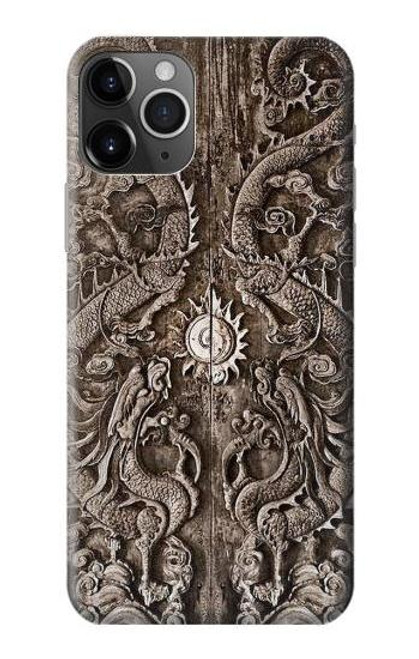 W3395 Dragon Door Hard Case and Leather Flip Case For iPhone 11 Pro