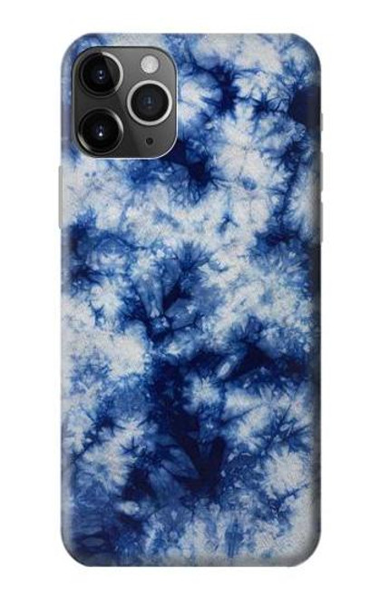 W3439 Fabric Indigo Tie Dye Hard Case and Leather Flip Case For iPhone 11 Pro