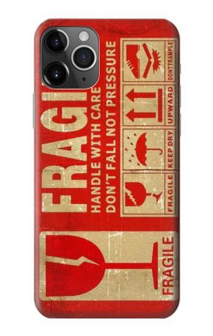 W3552 Vintage Fragile Label Art Hard Case and Leather Flip Case For iPhone 11 Pro