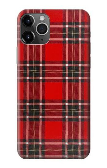 W2374 Tartan Red Pattern Hard Case and Leather Flip Case For iPhone 11 Pro Max