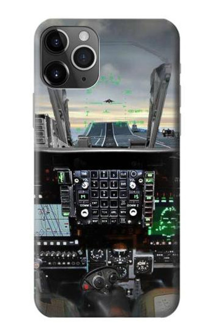 W2435 Fighter Jet Aircraft Cockpit Hard Case and Leather Flip Case For iPhone 11 Pro Max