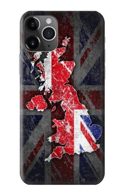 W2936 UK British Flag Map Hard Case and Leather Flip Case For iPhone 11 Pro Max