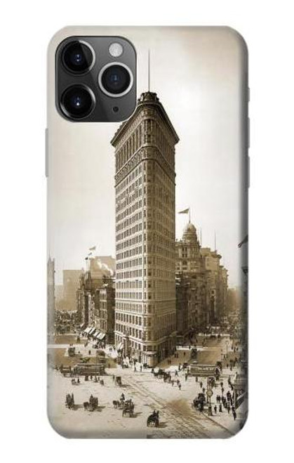 W3046 Old New York Flatiron Building Hard Case and Leather Flip Case For iPhone 11 Pro Max