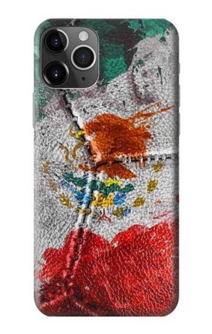 W3314 Mexico Flag Vinatage Foorball Graphic Hard Case and Leather Flip Case For iPhone 11 Pro Max