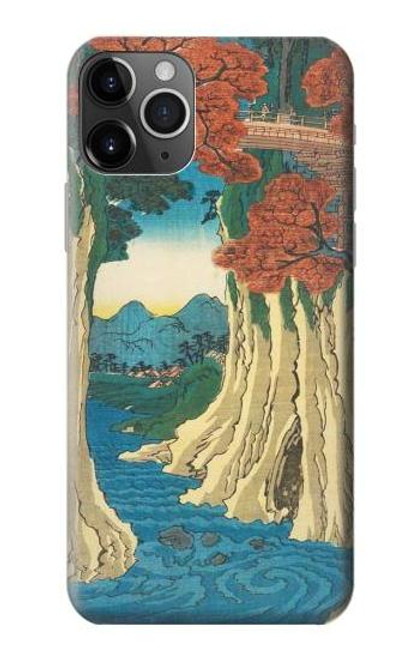 W3348 Utagawa Hiroshige The Monkey Bridge Hard Case and Leather Flip Case For iPhone 11 Pro Max