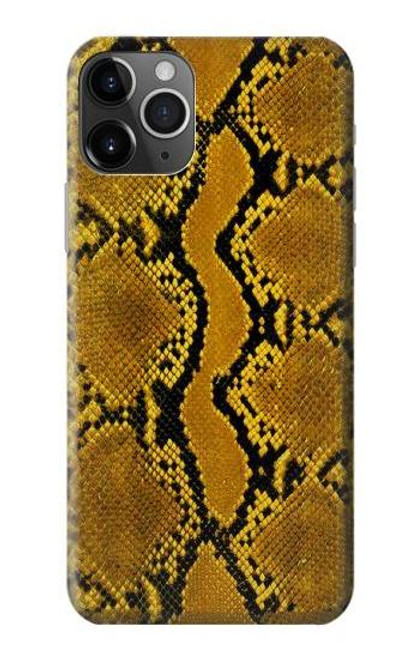 W3365 Yellow Python Skin Graphic Print Hard Case and Leather Flip Case For iPhone 11 Pro Max