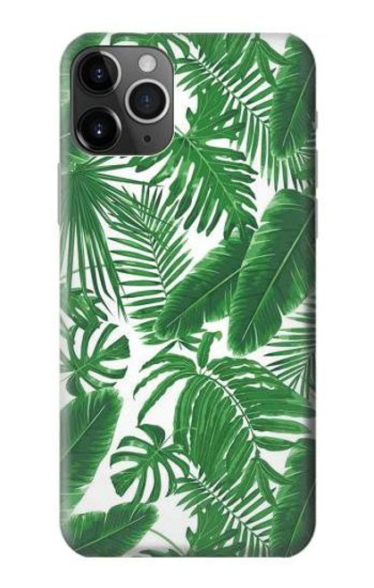 W3457 Paper Palm Monstera Hard Case and Leather Flip Case For iPhone 11 Pro Max