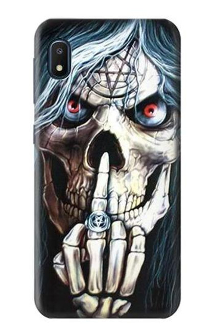 W0222 Skull Pentagram Hard Case and Leather Flip Case For Samsung Galaxy A10e