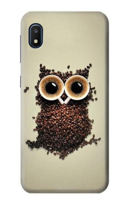 W0360 Coffee Owl Hard Case and Leather Flip Case For Samsung Galaxy A10e