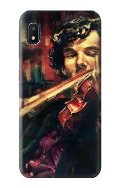 W0723 Violin Art Paint Hard Case and Leather Flip Case For Samsung Galaxy A10e