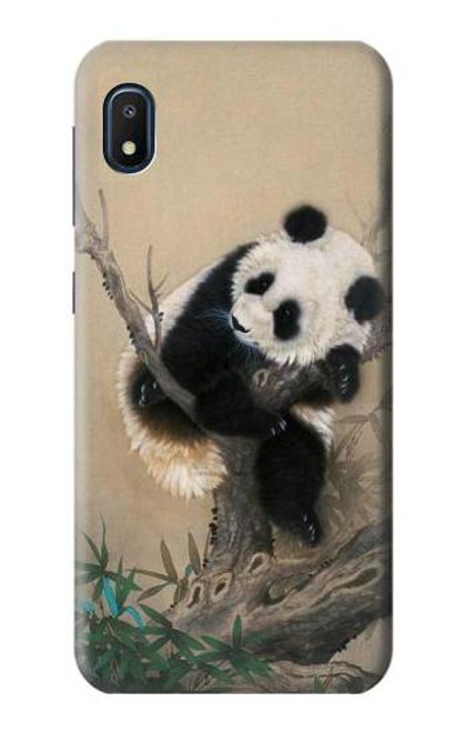W2210 Panda Fluffy Art Painting Hard Case and Leather Flip Case For Samsung Galaxy A10e