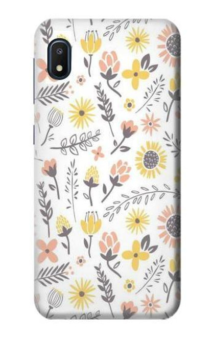 W2354 Pastel Flowers Pattern Hard Case and Leather Flip Case For Samsung Galaxy A10e