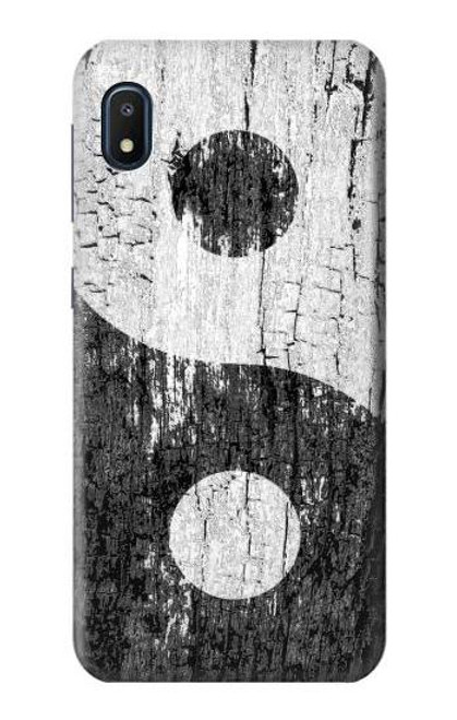 W2489 Yin Yang Wood Graphic Printed Hard Case and Leather Flip Case For Samsung Galaxy A10e