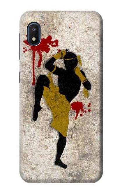 W2635 Muay Thai Kickboxing Fight Blood Hard Case and Leather Flip Case For Samsung Galaxy A10e