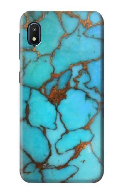 W2685 Aqua Turquoise Gemstone Graphic Printed Hard Case and Leather Flip Case For Samsung Galaxy A10e