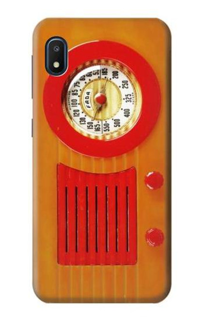 W2780 Vintage Orange Bakelite Radio Hard Case and Leather Flip Case For Samsung Galaxy A10e