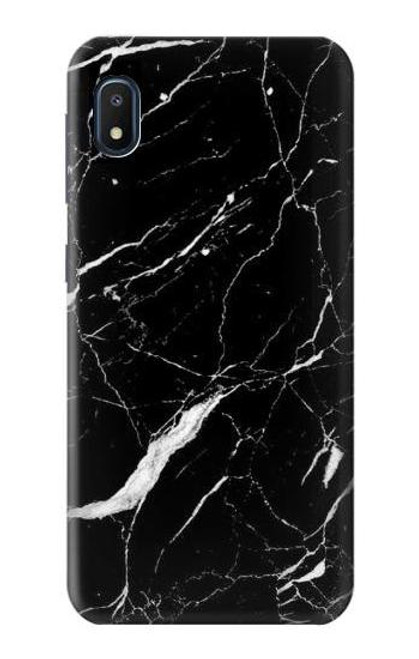 W2895 Black Marble Graphic Printed Hard Case and Leather Flip Case For Samsung Galaxy A10e