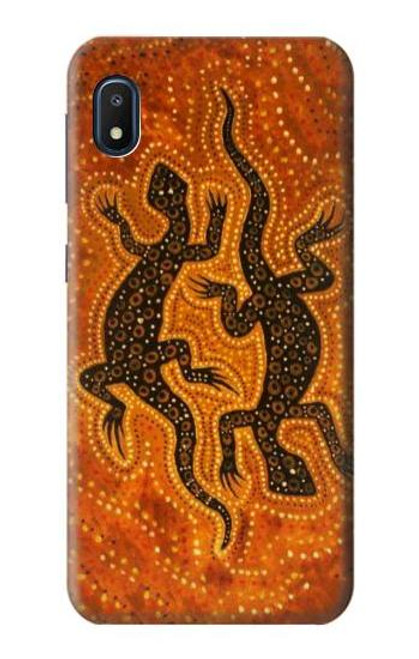 W2901 Lizard Aboriginal Art Hard Case and Leather Flip Case For Samsung Galaxy A10e