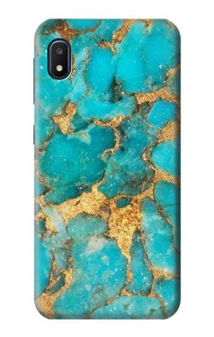 W2906 Aqua Turquoise Stone Hard Case and Leather Flip Case For Samsung Galaxy A10e