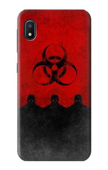 W2917 Biohazards Virus Red Alert Hard Case and Leather Flip Case For Samsung Galaxy A10e