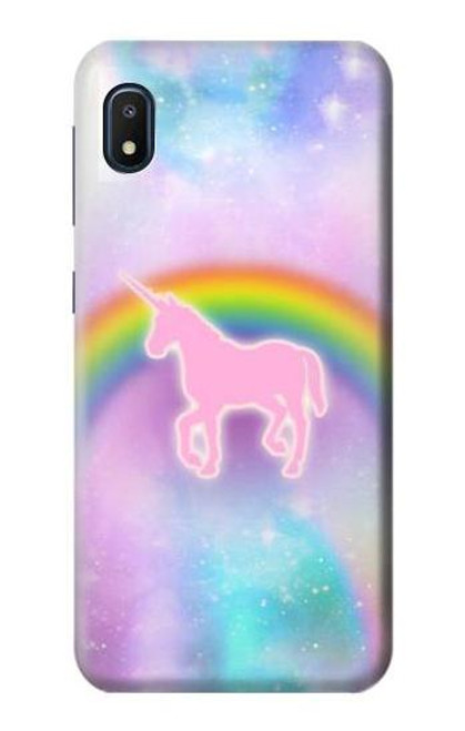 W3070 Rainbow Unicorn Pastel Sky Hard Case and Leather Flip Case For Samsung Galaxy A10e