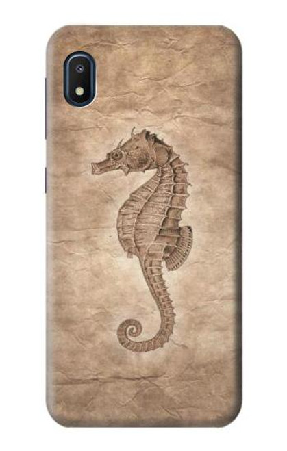 W3214 Seahorse Skeleton Fossil Hard Case and Leather Flip Case For Samsung Galaxy A10e