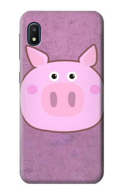 W3269 Pig Cartoon Hard Case and Leather Flip Case For Samsung Galaxy A10e