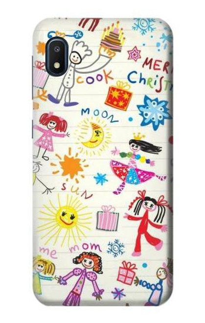 W3280 Kids Drawing Hard Case and Leather Flip Case For Samsung Galaxy A10e