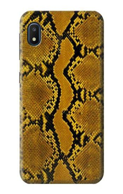 W3365 Yellow Python Skin Graphic Print Hard Case and Leather Flip Case For Samsung Galaxy A10e