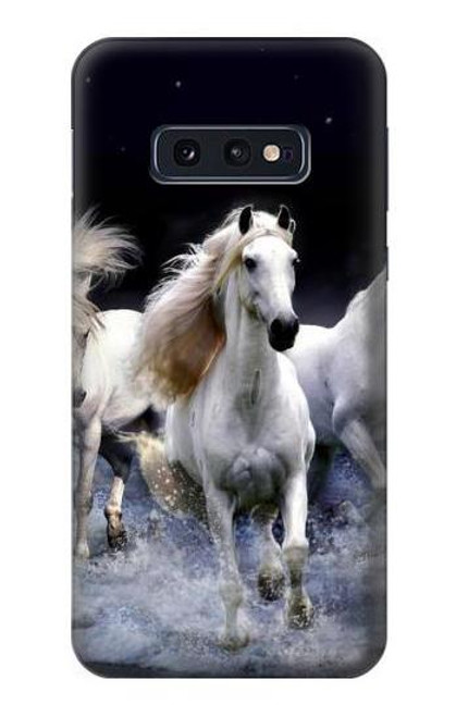 W0246 White Horse Hard Case and Leather Flip Case For Samsung Galaxy S10e