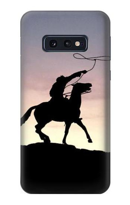 W0773 Cowboy Hard Case and Leather Flip Case For Samsung Galaxy S10e