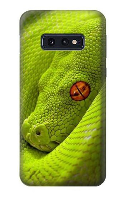 W0785 Green Snake Hard Case and Leather Flip Case For Samsung Galaxy S10e