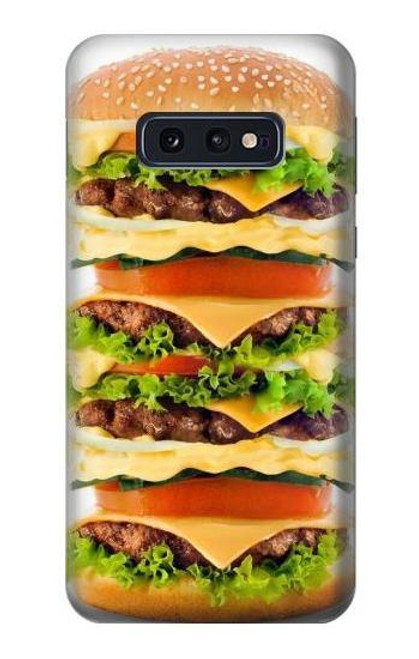 W0790 Hamburger Hard Case and Leather Flip Case For Samsung Galaxy S10e