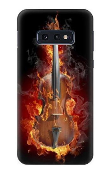 W0864 Fire Violin Hard Case and Leather Flip Case For Samsung Galaxy S10e